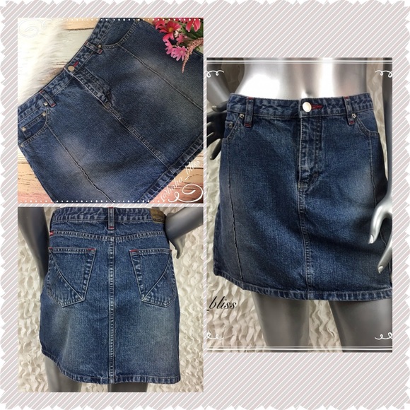 UNIONBAY | Blue Jean Denim Mini Skirt - Picture 1 of 7